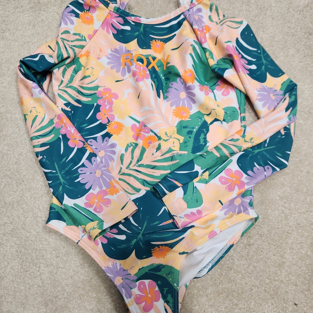 Roxy Tropical Floral Long Sleeve Swimsuit